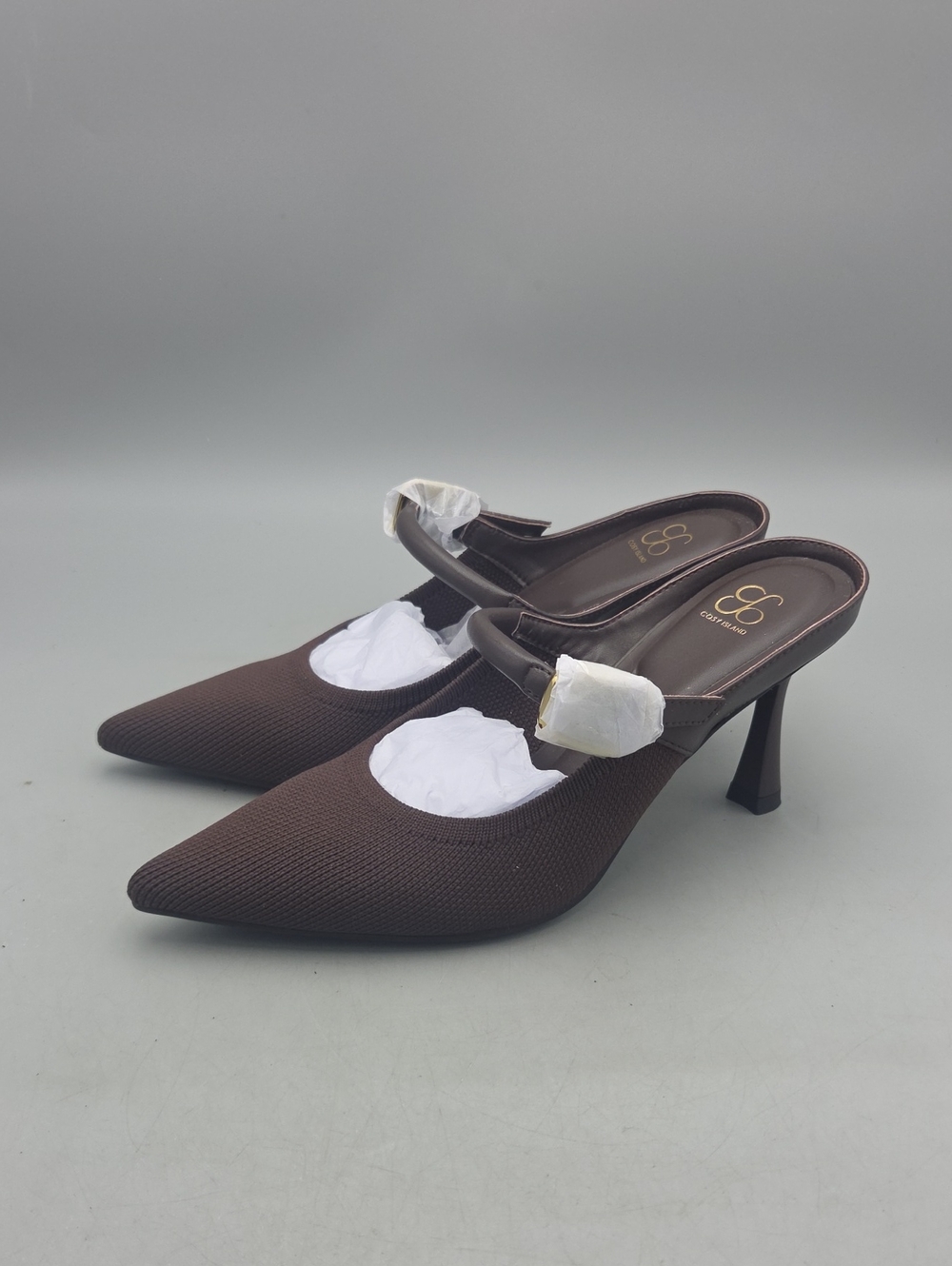 Cozy Island Women’s Brown Pointed Toe Heeled Mules Women 5 - Picture 5 of 12